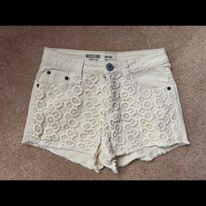 Off White Denim Shorts